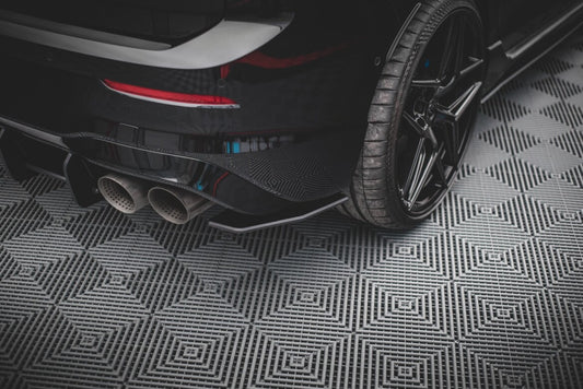 Street Pro Diffusor Flaps V.1 passend für VW Golf R Mk8 / Mk8 FL schwarz matt