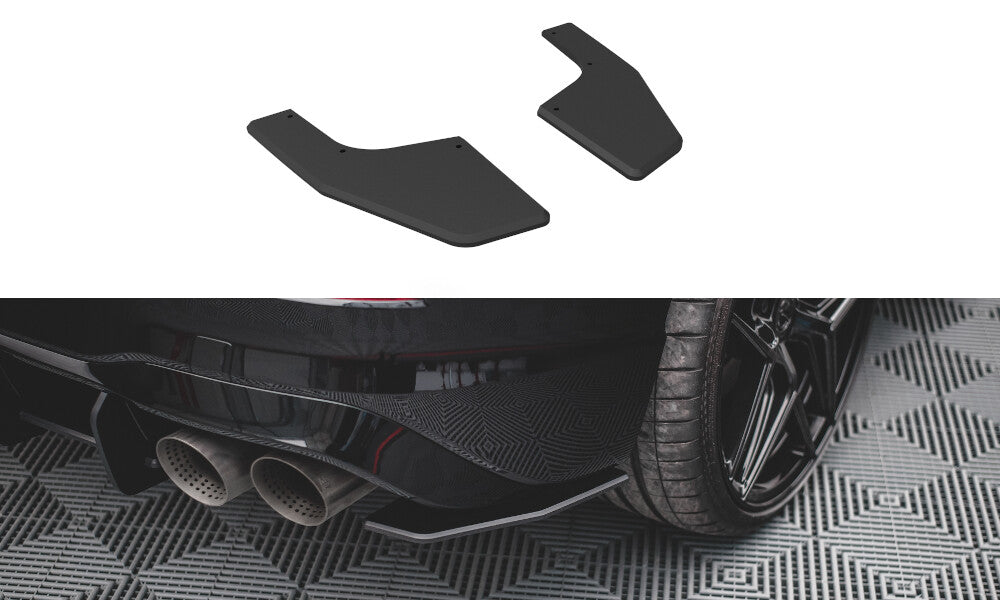 Street Pro Diffusor Flaps V.1 passend für VW Golf R Mk8 / Mk8 FL schwarz matt
