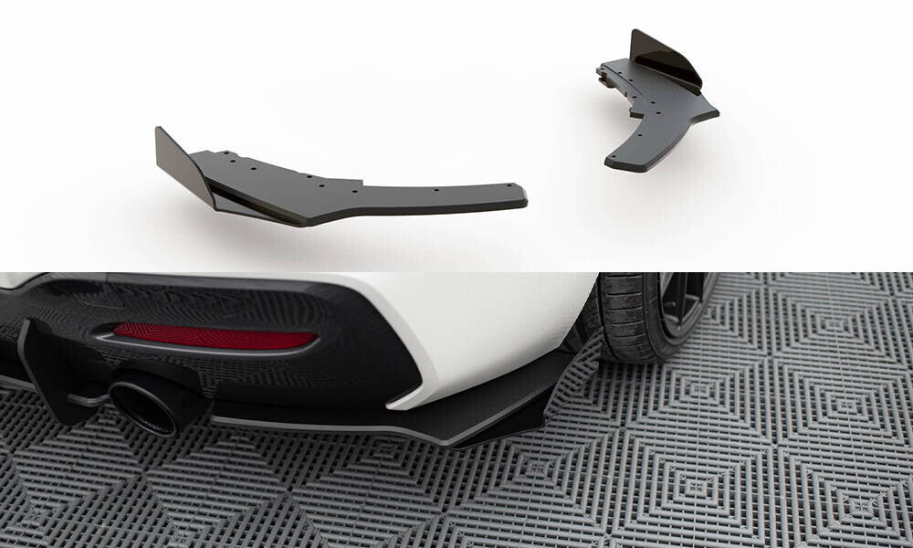 Street Pro Diffusor Flaps V.2 passend für BMW 1er F20 M140i schwarz matt + Hochglanz Flaps