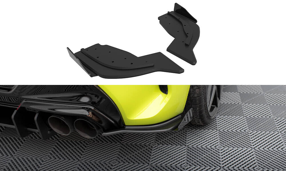 Street Pro Diffusor Flaps V.2 passend für BMW 1er F40 M-Paket / M135i schwarz matt + Hochglanz Flaps