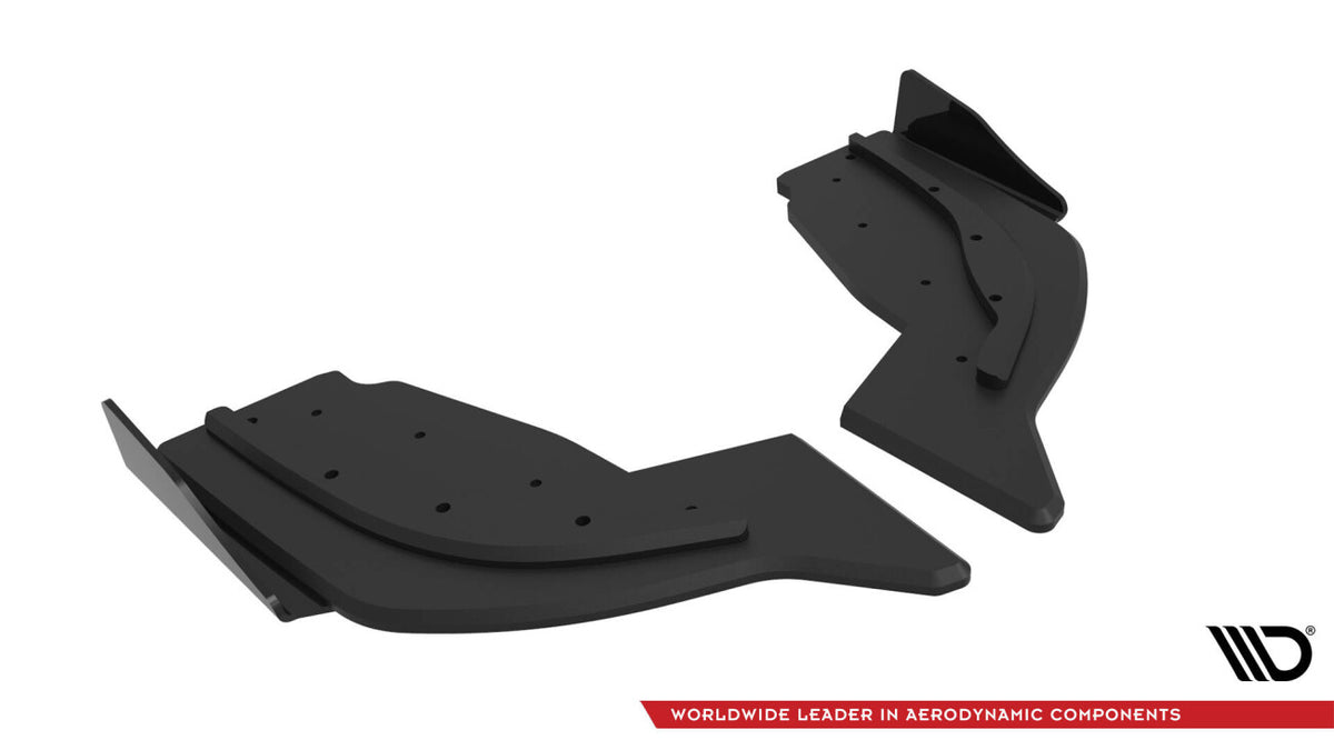 Street Pro Diffusor Flaps V.2 passend für BMW 1er F40 M-Paket / M135i schwarz matt + Hochglanz Flaps