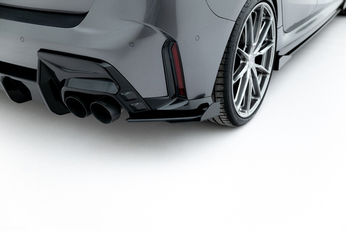 Street Pro Diffusor Flaps V.2 passend für BMW 1er M-Paket F70 schwarz matt + Hochglanz Flaps