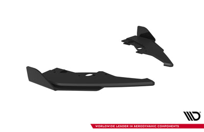 Street Pro Diffusor Flaps V.2 passend für BMW 1er M-Paket F70 schwarz matt + Hochglanz Flaps