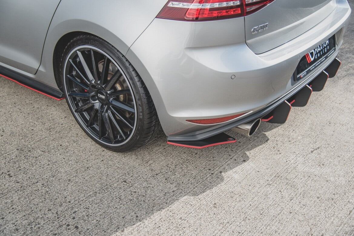 Street Pro Diffusor Flaps V.2 passend für VW Golf 7 GTI schwarz matt