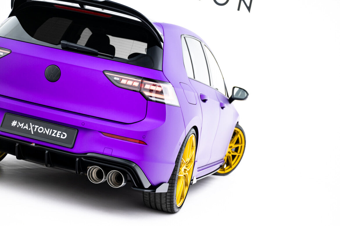 Street Pro Diffusor Flaps V.2 passend für VW Golf 8 R / 8 R FL Hatchback schwarz matt + Hochglanz Flaps