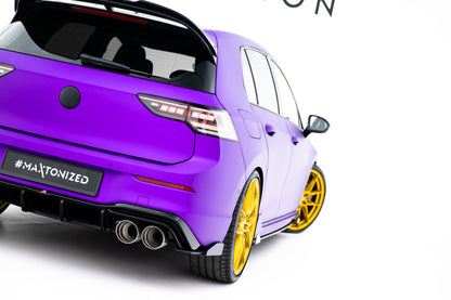 Street Pro Diffusor Flaps V.2 passend für VW Golf 8 R / 8 R FL Hatchback schwarz matt + Hochglanz Flaps