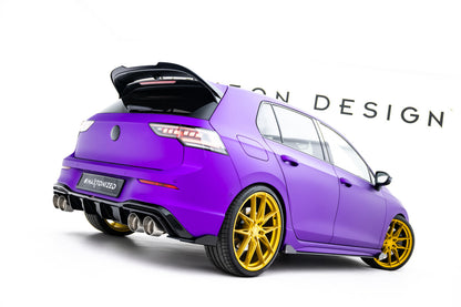 Street Pro Diffusor Flaps V.2 passend für VW Golf 8 R / 8 R FL Hatchback schwarz matt + Hochglanz Flaps