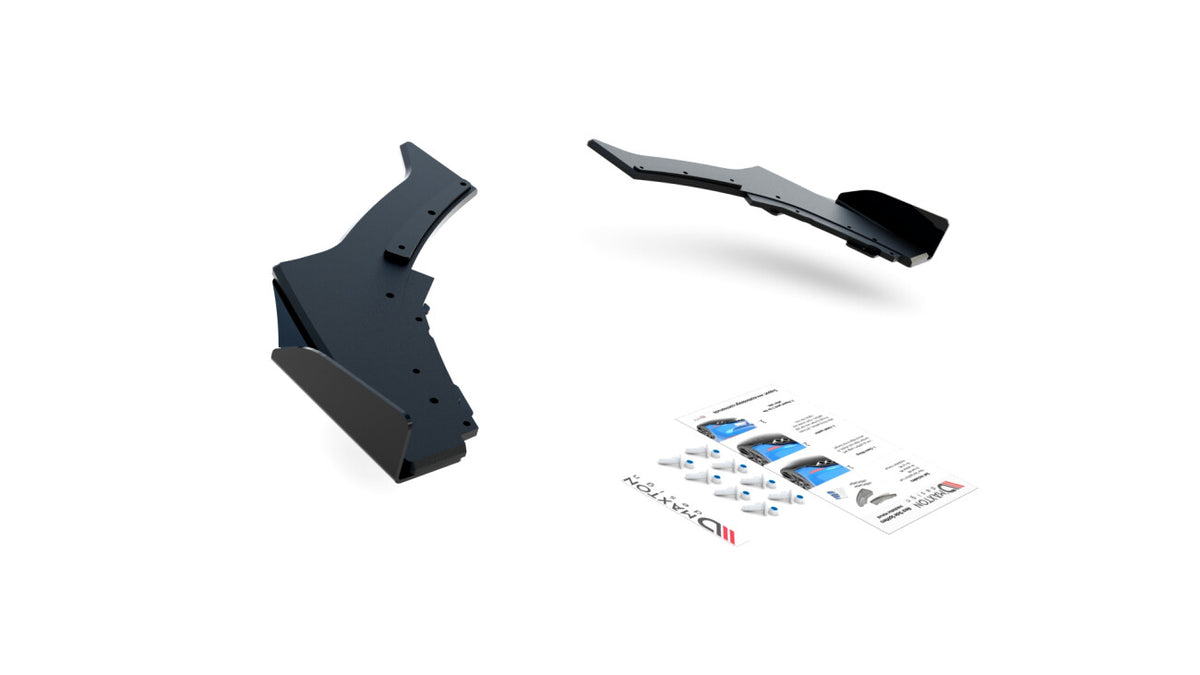 Street Pro Diffusor Flaps V.3 passend für BMW 1er M140i schwarz matt + Hochglanz Flaps