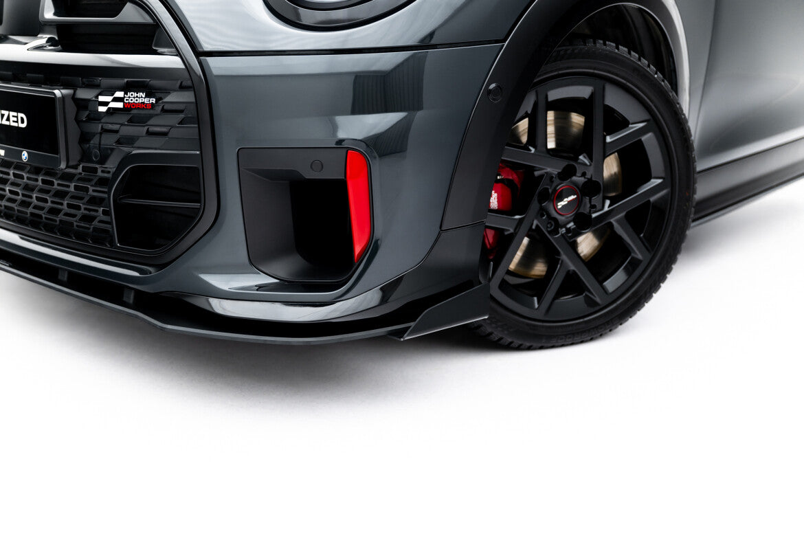 Street Pro Frontlippe passend + Flaps für passend für Mini Cooper John Cooper Works F65 schwarz Hochglanz