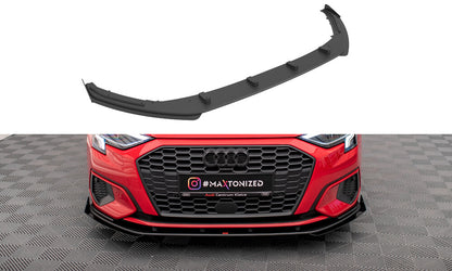 Street Pro Frontlippe passend für Audi A3 8Y schwarz matt + Hochglanz Flaps