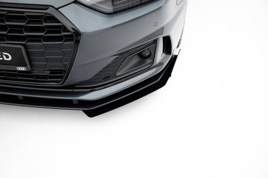 Street Pro Frontlippe passend für Audi A5 F5 FL schwarz matt + Hochglanz Flaps