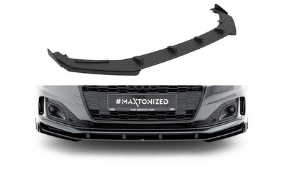 Street Pro Frontlippe passend für Audi A5 F5 FL schwarz matt + Hochglanz Flaps