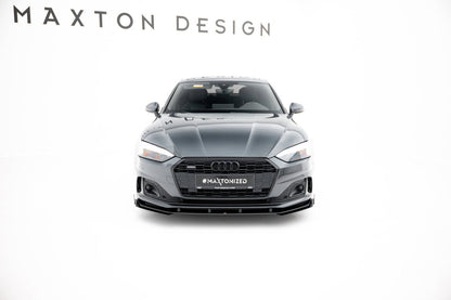 Street Pro Frontlippe passend für Audi A5 F5 FL schwarz matt + Hochglanz Flaps