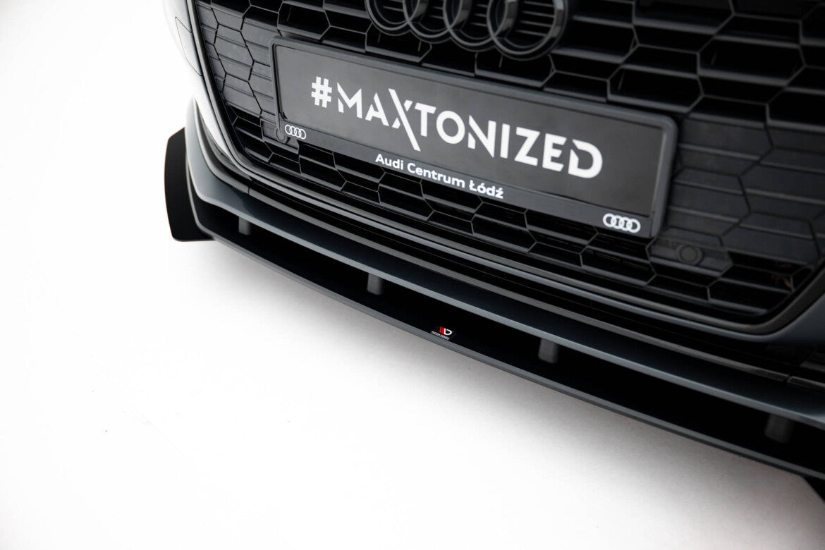 Street Pro Frontlippe passend für Audi A5 F5 FL schwarz matt + Hochglanz Flaps