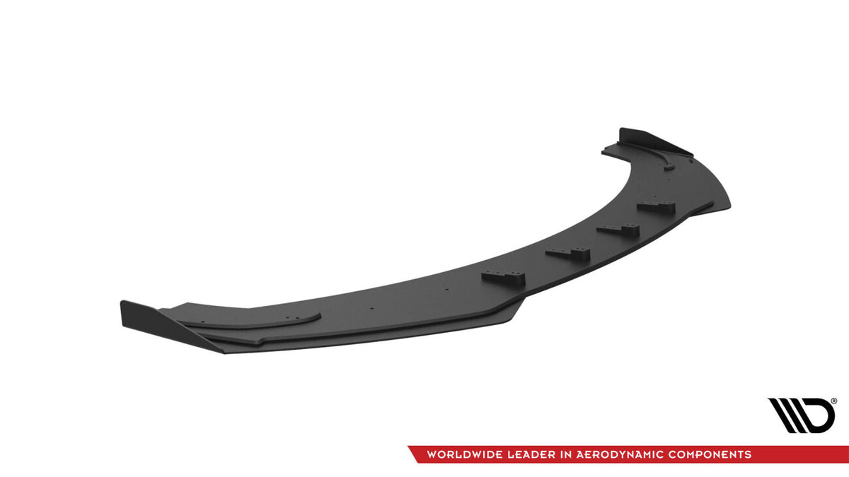 Street Pro Frontlippe passend für Audi A7 RS7 Look C7 schwarz matt + Hochglanz Flaps