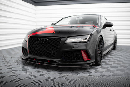 Street Pro Frontlippe passend für Audi A7 RS7 Look C7 schwarz matt