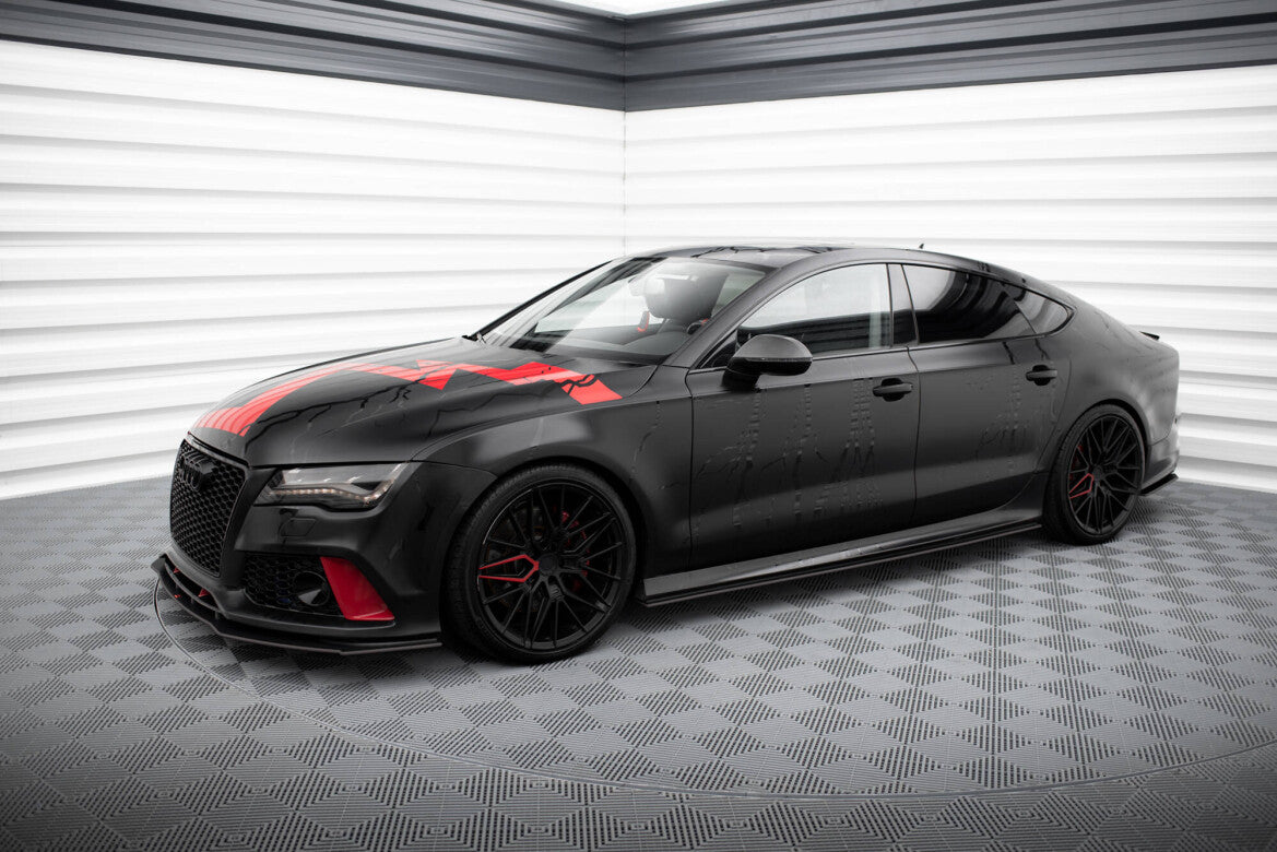 Street Pro Frontlippe passend für Audi A7 RS7 Look C7 schwarz matt