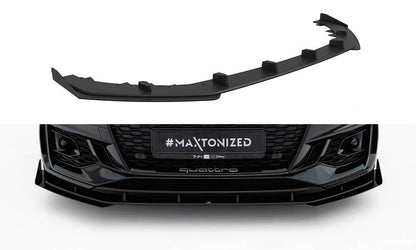 Street Pro Frontlippe passend für Audi RS5 Coupe / Sportback F5 schwarz matt + Hochglanz Flaps