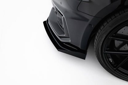 Street Pro Frontlippe passend für Audi RS5 Coupe / Sportback F5 schwarz matt + Hochglanz Flaps