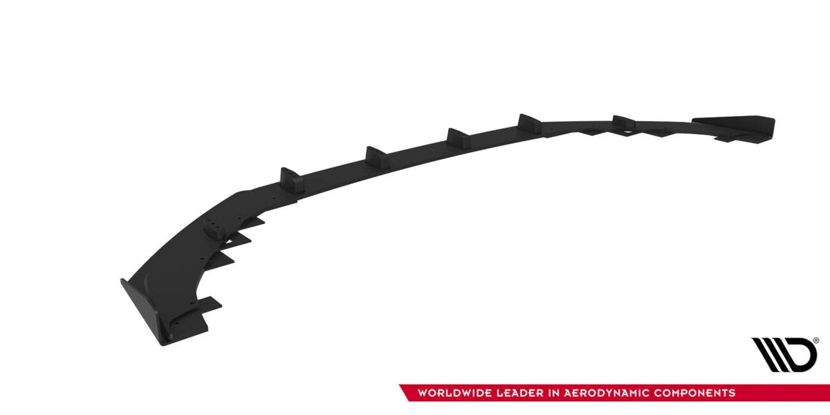 Street Pro Frontlippe passend für Audi RS5 Coupe / Sportback F5 schwarz matt + Hochglanz Flaps