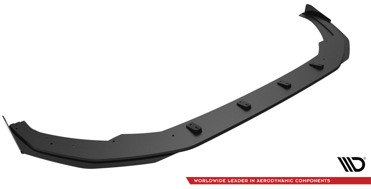 Street Pro Frontlippe passend für Audi S3 / A3 S-Line 8Y schwarz matt + Hochglanz Flaps