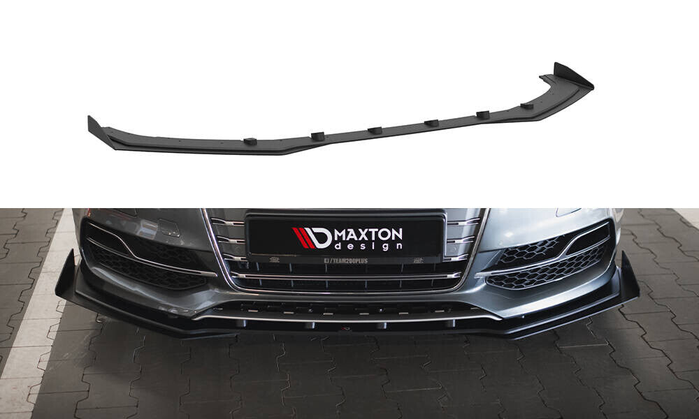 Street Pro Frontlippe passend für Audi S3 / A3 S-Line Limousine 8V schwarz matt + Hochglanz Flaps