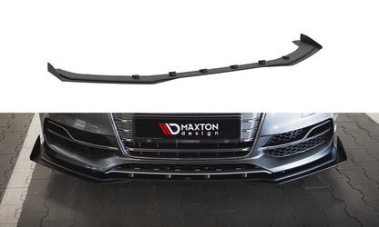 Street Pro Frontlippe passend für Audi S3 / A3 S-Line Limousine 8V schwarz matt + Hochglanz Flaps