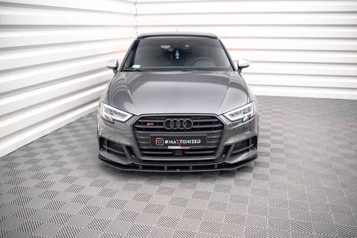Street Pro Frontlippe passend für Audi S3 / A3 S-Line Sportback 8V FL schwarz matt