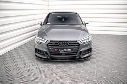 Street Pro Frontlippe passend für Audi S3 / A3 S-Line Sportback 8V FL schwarz matt