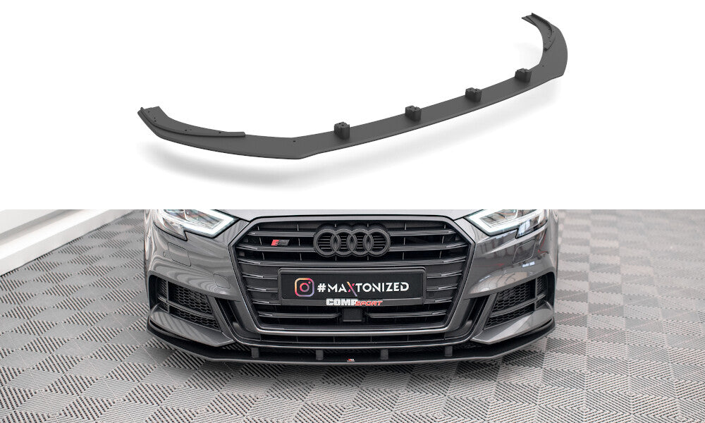 Street Pro Frontlippe passend für Audi S3 / A3 S-Line Sportback 8V FL schwarz matt