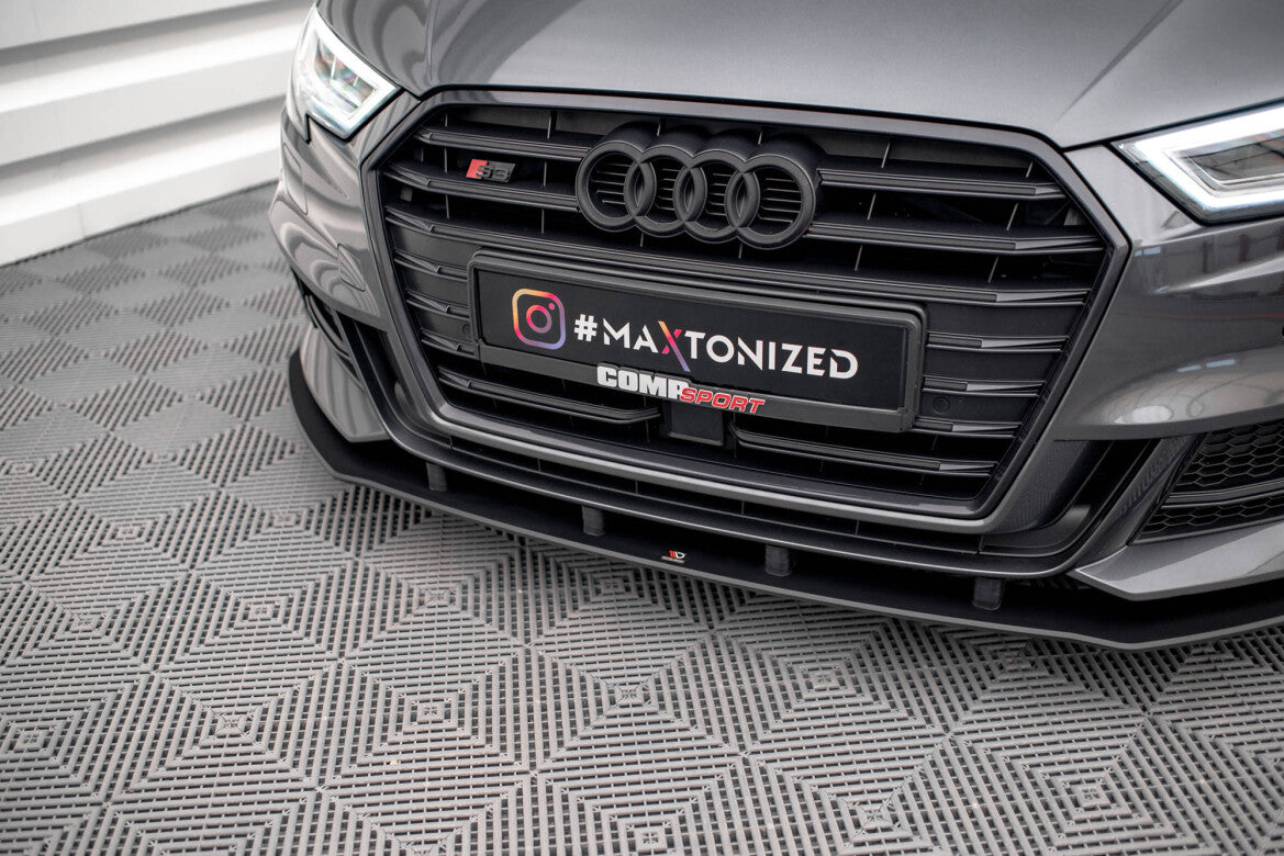 Street Pro Frontlippe passend für Audi S3 / A3 S-Line Sportback 8V FL schwarz matt