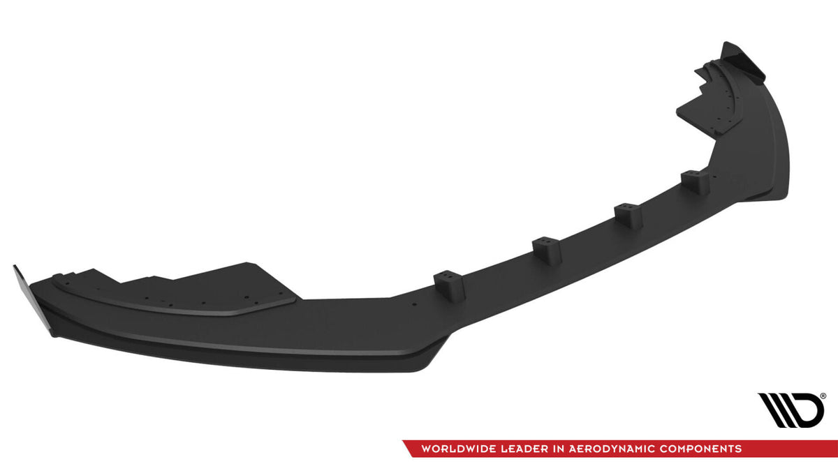 Street Pro Frontlippe passend für Audi S5 / A5 S-Line 8T schwarz matt + Hochglanz Flaps