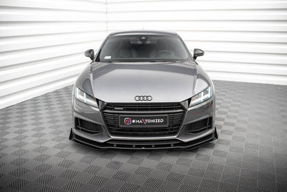 Street Pro Frontlippe passend für Audi TT S / S-Line 8S schwarz matt + Hochglanz Flaps
