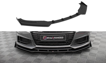 Street Pro Frontlippe passend für Audi TT S / S-Line 8S schwarz matt + Hochglanz Flaps