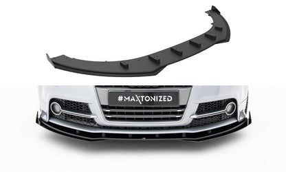Street Pro Frontlippe passend für Audi TT S / TT S-Line 8J FL schwarz matt + Hochglanz Flaps
