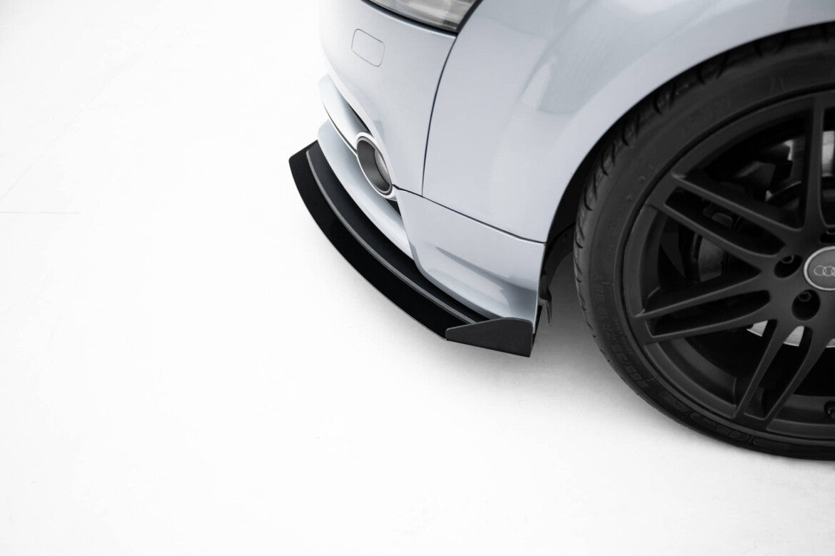 Street Pro Frontlippe passend für Audi TT S / TT S-Line 8J FL schwarz matt + Hochglanz Flaps