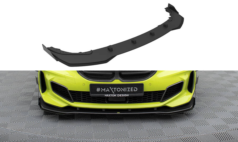 Street Pro Frontlippe passend für BMW 1er M-Paket / M135i / 128ti F40 schwarz matt + Hochglanz Flaps