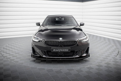 Street Pro Frontlippe passend für BMW 2 Coupe G42 schwarz matt + Hochglanz Flaps