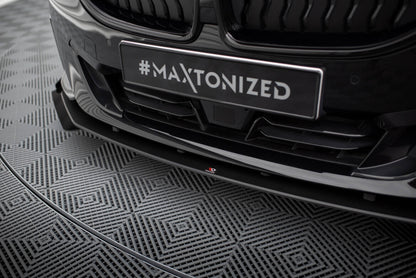 Street Pro Frontlippe passend für BMW 2 Coupe G42 schwarz matt + Hochglanz Flaps
