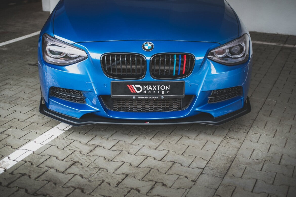 Street Pro Frontlippe passend für BMW M135i F20 schwarz matt + Hochglanz Flaps