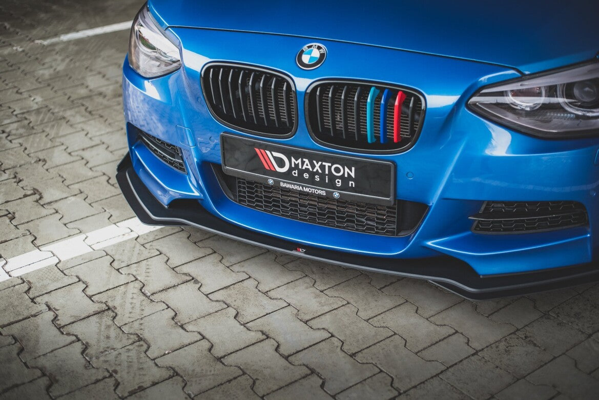 Street Pro Frontlippe passend für BMW M135i F20 schwarz matt + Hochglanz Flaps