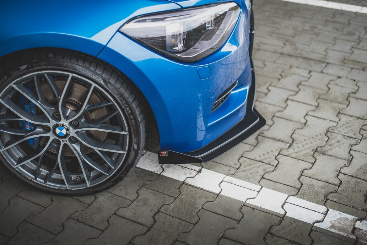 Street Pro Frontlippe passend für BMW M135i F20 schwarz matt + Hochglanz Flaps