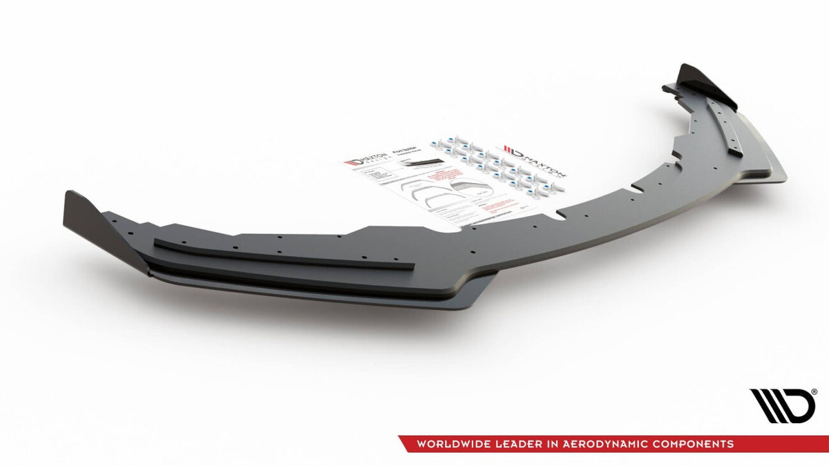 Street Pro Frontlippe passend für BMW M135i F20 schwarz matt + Hochglanz Flaps