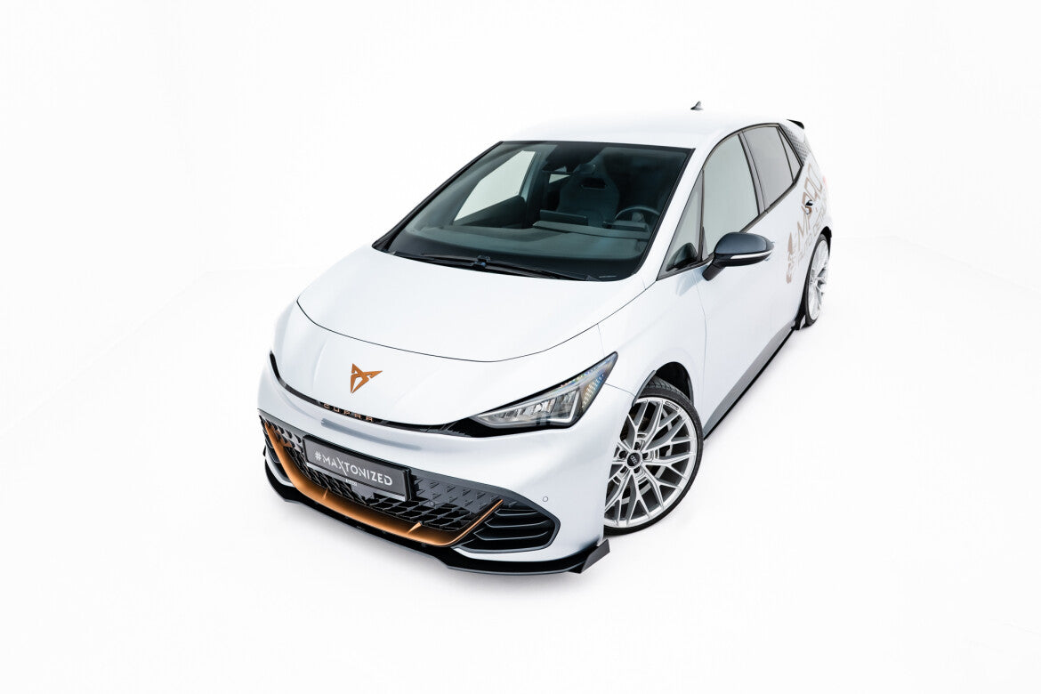 Street Pro Frontlippe passend für CUPRA Born Mk1 schwarz matt + Hochglanz Flaps