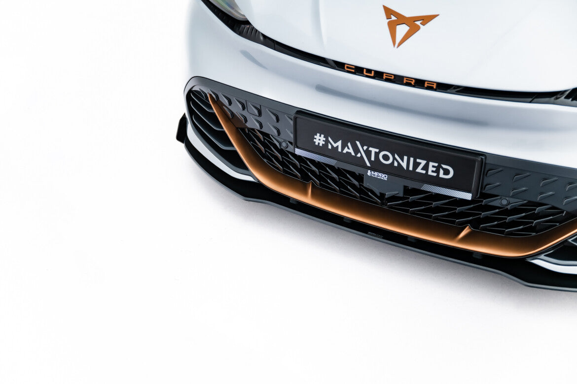 Street Pro Frontlippe passend für CUPRA Born Mk1 schwarz matt + Hochglanz Flaps