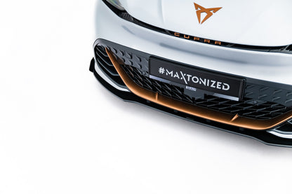 Street Pro Frontlippe passend für CUPRA Born Mk1 schwarz matt + Hochglanz Flaps