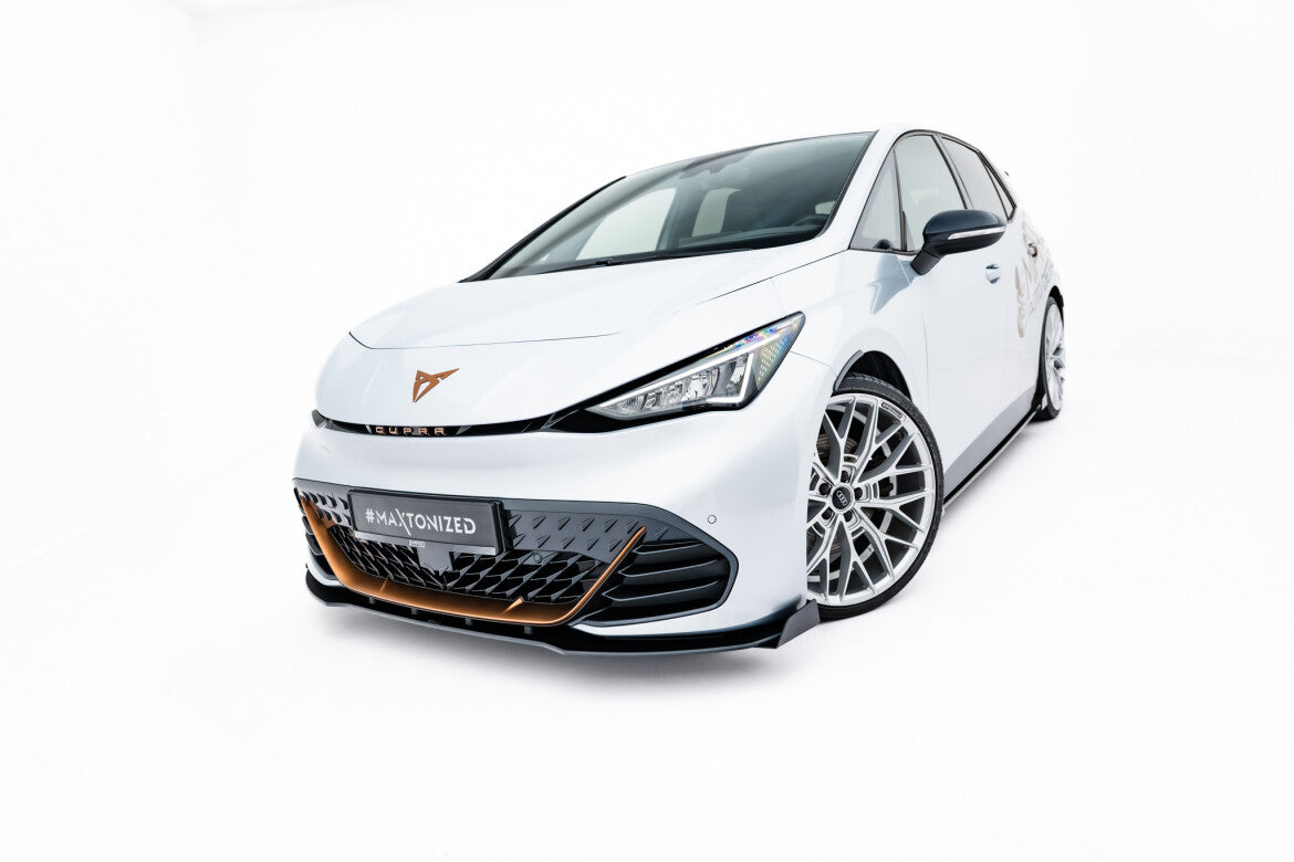 Street Pro Frontlippe passend für CUPRA Born Mk1 schwarz matt + Hochglanz Flaps
