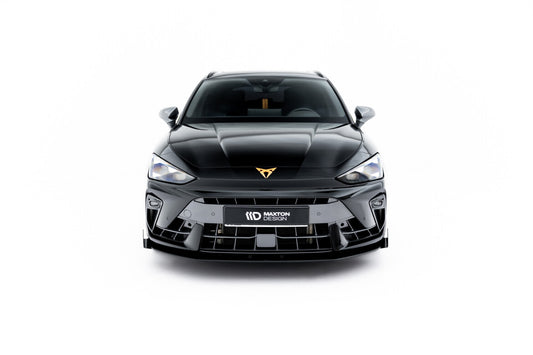 Street Pro Frontlippe passend für CUPRA Leon ST / Hatchback Mk1 FL schwarz matt + Hochglanz Flaps
