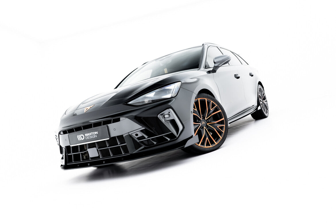 Street Pro Frontlippe passend für CUPRA Leon ST / Hatchback Mk1 FL schwarz matt + Hochglanz Flaps