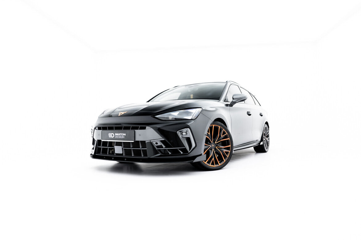 Street Pro Frontlippe passend für CUPRA Leon ST / Hatchback Mk1 FL schwarz matt + Hochglanz Flaps